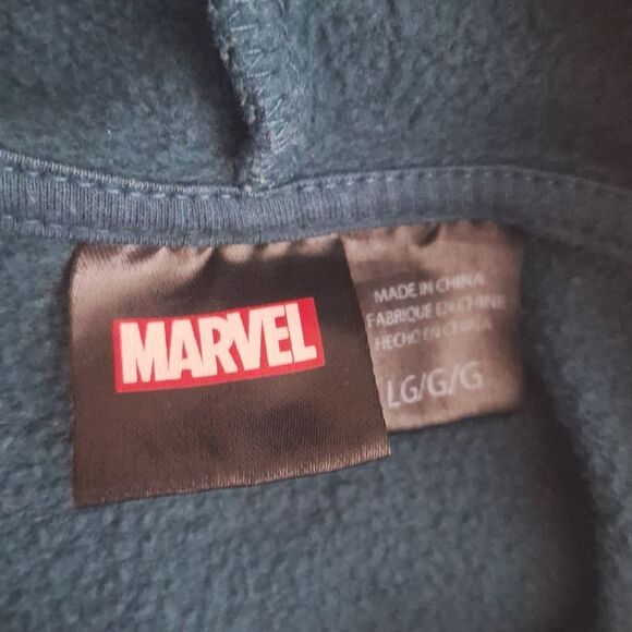 Mad Engine The Avengers Men's Size Large Teal "Marvel Hero's" Comic Book Hoodie - Picture 7 of 11